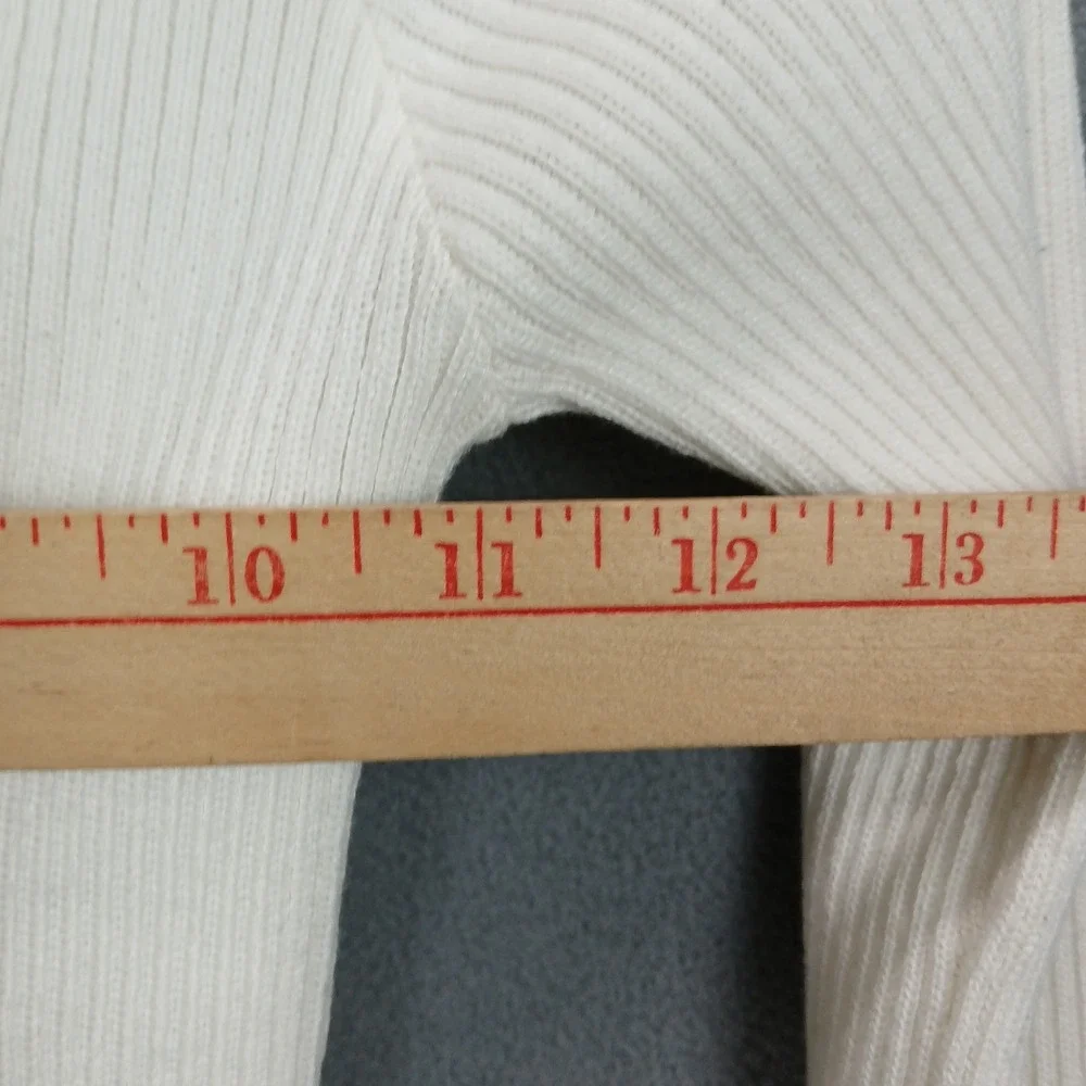 Say What Sweater Dress Womens Medium‎ White Ribbed Knit Long Sleeve Turtleneck